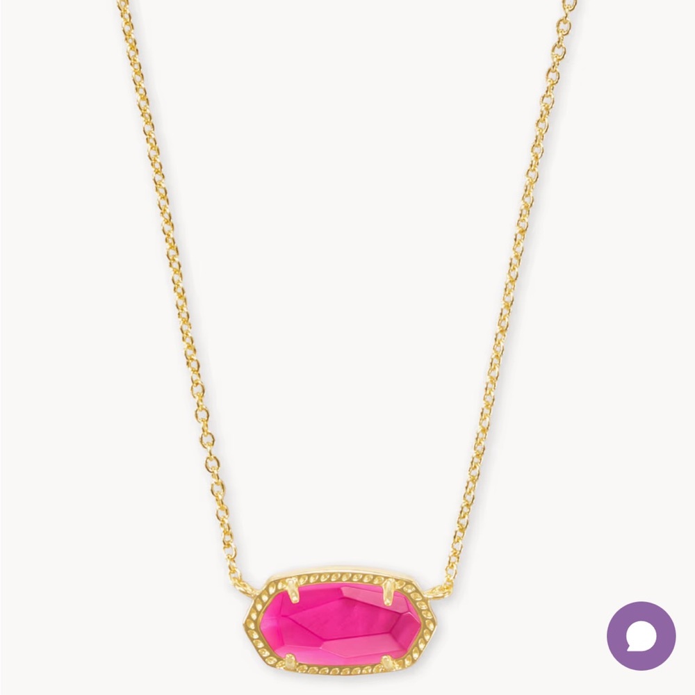 Elisa Gold Pendant Necklace in Azalea Illusion
